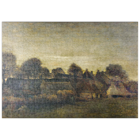 puzzleplate Farming Village at Twilight (1884) by Vincent van Gogh 500 Puzzle
