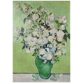Darstellung des Puzzle-Motivs Roses (1890) by Vincent van Gogh – Puzzleteile: 1000
