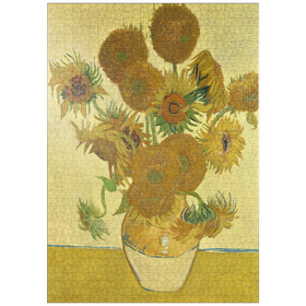 Darstellung des Puzzle-Motivs Vincent van Gogh's Sunflowers (1888) – Puzzleteile: 1000