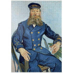 Darstellung des Puzzle-Motivs Vincent van Gogh's Portrait of the Postman Joseph Roulin (1888) – Puzzleteile: 1000