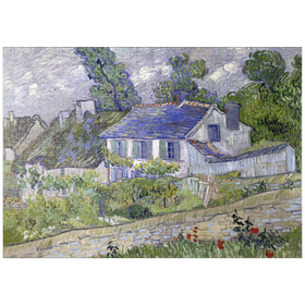 Darstellung des Puzzle-Motivs Vincent van Gogh's Houses at Auvers (1890) – Puzzleteile: 1000