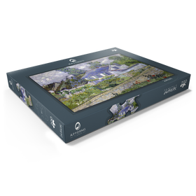 Alternative Darstellung des Puzzle-Motivs Vincent van Gogh's Houses at Auvers (1890) – Puzzleteile: 200