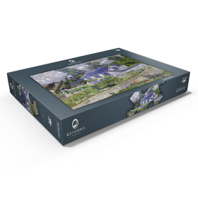 Alternative Darstellung des Puzzle-Motivs Vincent van Gogh's Houses at Auvers (1890) – Puzzleteile: 500
