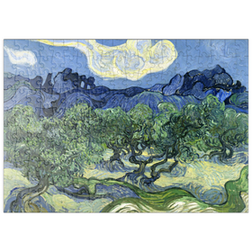 Darstellung des Puzzle-Motivs Vincent van Gogh's Olive Trees with the Alpilles in the Background (1889) – Puzzleteile: 200