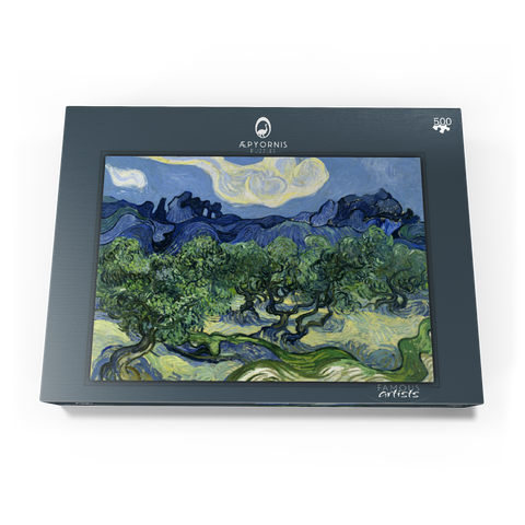 Vincent van Gogh's Olive Trees with the Alpilles in the Background (1889) 500 Puzzle Schachtel Ansicht3