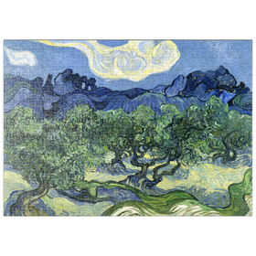 Darstellung des Puzzle-Motivs Vincent van Gogh's Olive Trees with the Alpilles in the Background (1889) – Puzzleteile: 500