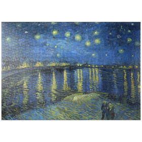 Darstellung des Puzzle-Motivs Vincent van Gogh's Starry Night Over the Rhone (1888) – Puzzleteile: 1000