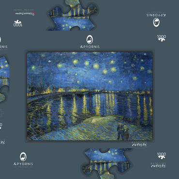 Vincent van Gogh's Starry Night Over the Rhone (1888) 1000 Puzzle Schachtel 3D Modell