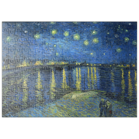 Darstellung des Puzzle-Motivs Vincent van Gogh's Starry Night Over the Rhone (1888) – Puzzleteile: 200
