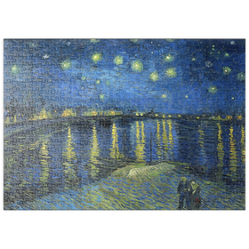 Darstellung des Puzzle-Motivs Vincent van Gogh's Starry Night Over the Rhone (1888) – Puzzleteile: 500