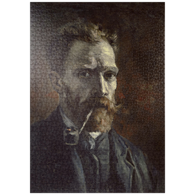 Darstellung des Puzzle-Motivs Vincent van Gogh's Self-Portrait with Pipe (1886) – Puzzleteile: 1000