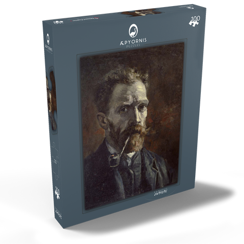 Vincent van Gogh's Self-Portrait with Pipe (1886) 100 Puzzle Schachtel Ansicht2