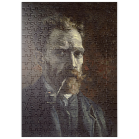 Darstellung des Puzzle-Motivs Vincent van Gogh's Self-Portrait with Pipe (1886) – Puzzleteile: 200