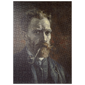 Darstellung des Puzzle-Motivs Vincent van Gogh's Self-Portrait with Pipe (1886) – Puzzleteile: 500