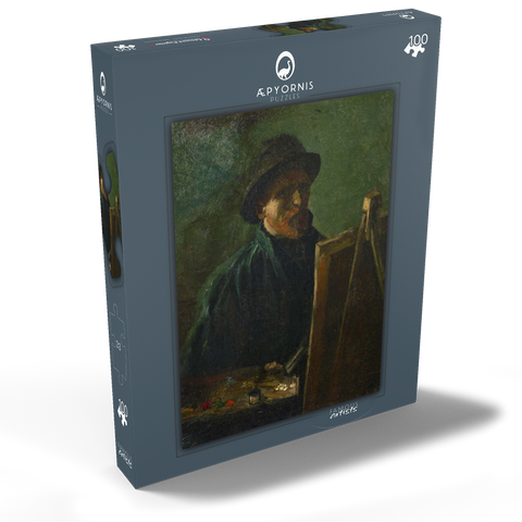Vincent van Gogh's Self-Portrait with Dark Felt Hat at the Easel (1886) 100 Puzzle Schachtel Ansicht2