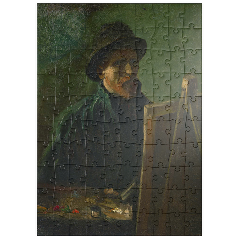 puzzleplate Vincent van Gogh's Self-Portrait with Dark Felt Hat at the Easel (1886) 100 Puzzle