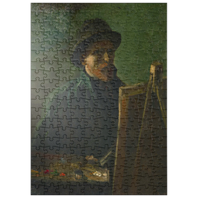 Darstellung des Puzzle-Motivs Vincent van Gogh's Self-Portrait with Dark Felt Hat at the Easel (1886) – Puzzleteile: 200