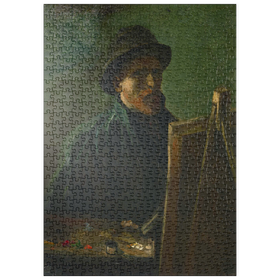 Darstellung des Puzzle Motivs Vincent van Gogh's Self-Portrait with Dark Felt Hat at the Easel (1886) - Puzzleteile: 500