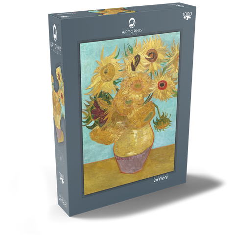 Vincent van Gogh's Vase with Twelve Sunflowers (1888–1889) 1000 Puzzle Schachtel Ansicht2