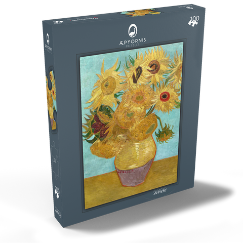Vincent van Gogh's Vase with Twelve Sunflowers (1888–1889) 100 Puzzle Schachtel Ansicht2