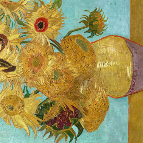 Vincent van Gogh's Vase with Twelve Sunflowers (1888–1889) 100 Puzzle 3D Modell
