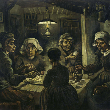 Vincent van Gogh's The Potato Eaters (1885) 100 Puzzle 3D Modell