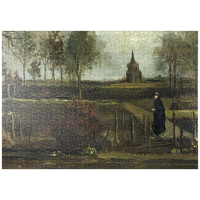 Darstellung des Puzzle-Motivs Vincent van Gogh's The Parsonage Garden at Nuenen (1884) – Puzzleteile: 1000