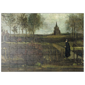 Darstellung des Puzzle Motivs Vincent van Gogh's The Parsonage Garden at Nuenen (1884) - Puzzleteile: 100