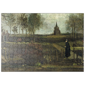 Darstellung des Puzzle-Motivs Vincent van Gogh's The Parsonage Garden at Nuenen (1884) – Puzzleteile: 200