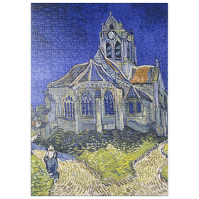 Darstellung des Puzzle-Motivs Vincent van Gogh's The Church at Auvers (1890) – Puzzleteile: 500