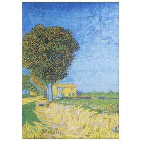 Darstellung des Puzzle Motivs Vincent van Gogh's Avenue at Arles with houses (1888) - Puzzleteile: 100