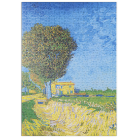 Darstellung des Puzzle-Motivs Vincent van Gogh's Avenue at Arles with houses (1888) – Puzzleteile: 500
