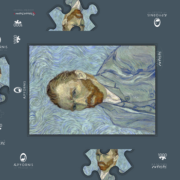 Vincent van Gogh's Self-portrait (1889) 1000 Puzzle Schachtel 3D Modell