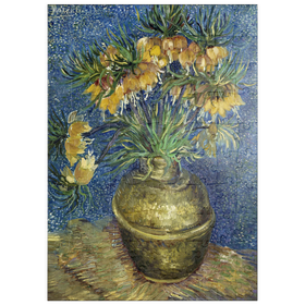 Darstellung des Puzzle Motivs Vincent van Gogh's Imperial Fritillaries in a Copper Vase (1887) - Puzzleteile: 100
