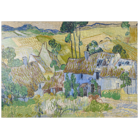 Darstellung des Puzzle-Motivs Vincent van Gogh's Farms near Auvers (1890) – Puzzleteile: 1000