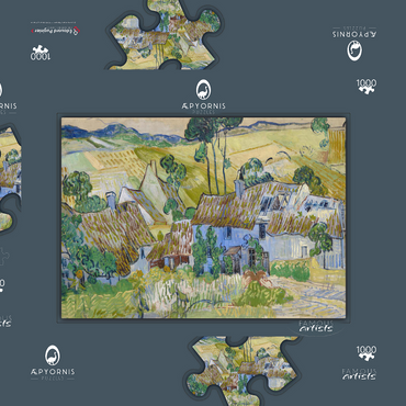 Vincent van Gogh's Farms near Auvers (1890) 1000 Puzzle Schachtel 3D Modell