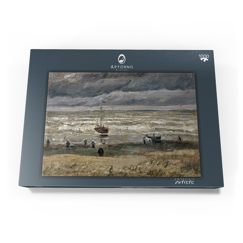 Vincent van Gogh's Beach at Scheveningen in Stormy Weather (1882) 1000 Puzzle Schachtel Ansicht3