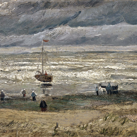 Vincent van Gogh's Beach at Scheveningen in Stormy Weather (1882) 1000 Puzzle 3D Modell