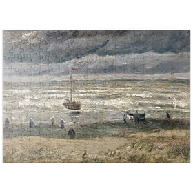 Darstellung des Puzzle-Motivs Vincent van Gogh's Beach at Scheveningen in Stormy Weather (1882) – Puzzleteile: 200