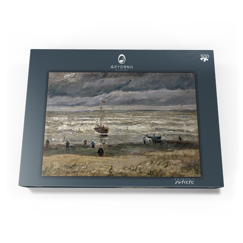Vincent van Gogh's Beach at Scheveningen in Stormy Weather (1882) 500 Puzzle Schachtel Ansicht3