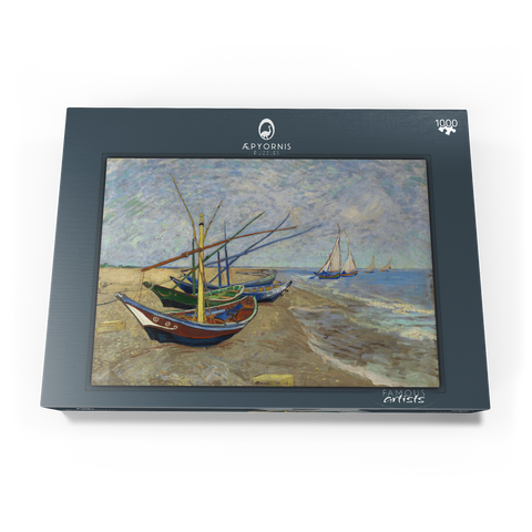 Vincent van Gogh's Fishing Boats on the Beach at Saintes-Maries (1888) 1000 Puzzle Schachtel Ansicht3