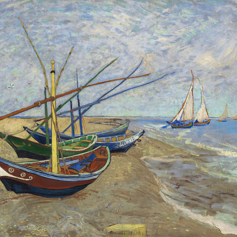Vincent van Gogh's Fishing Boats on the Beach at Saintes-Maries (1888) 1000 Puzzle 3D Modell