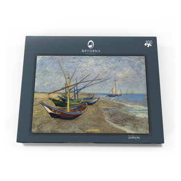 Vincent van Gogh's Fishing Boats on the Beach at Saintes-Maries (1888) 100 Puzzle Schachtel Ansicht3