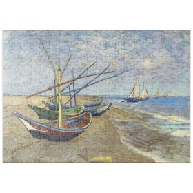 Darstellung des Puzzle-Motivs Vincent van Gogh's Fishing Boats on the Beach at Saintes-Maries (1888) – Puzzleteile: 200