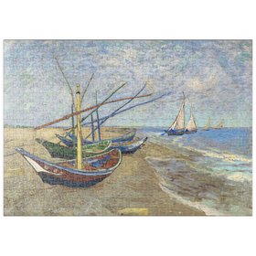 Darstellung des Puzzle-Motivs Vincent van Gogh's Fishing Boats on the Beach at Saintes-Maries (1888) – Puzzleteile: 500