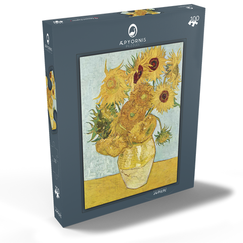 Vincent van Gogh's Vase with Twelve Sunflowers (1888–1889) 100 Puzzle Schachtel Ansicht2