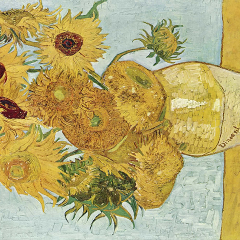 Vincent van Gogh's Vase with Twelve Sunflowers (1888–1889) 200 Puzzle 3D Modell