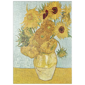 Darstellung des Puzzle-Motivs Vincent van Gogh's Vase with Twelve Sunflowers (1888-1889) – Puzzleteile: 500