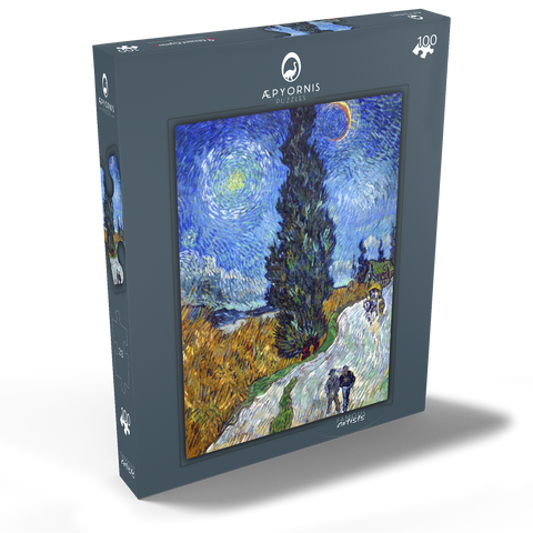 Vincent van Gogh's Road with Cypress and Star (1890) 100 Puzzle Schachtel Ansicht2