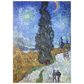 Darstellung des Puzzle-Motivs Vincent van Gogh's Road with Cypress and Star (1890) – Puzzleteile: 200